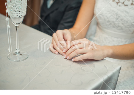 The glasses decorated with an embr 15417790