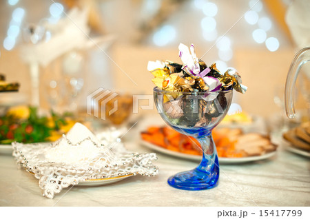 Vase with candies. 15417799