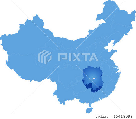 Map of People's Republic of China - Hunan province 15418998