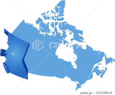 Map of Canada - British Columbia province 15419013