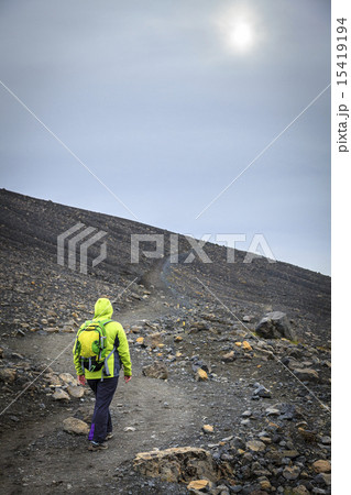 Hiking on the Hverfjall crater 15419194