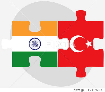 India and Turkey Flags in puzzle India and Turkey Flags in puzzle 15419704