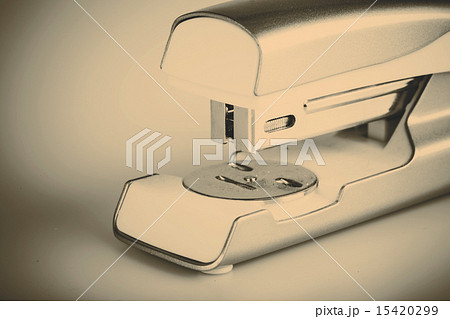 Light green stapler isolated on white 15420299