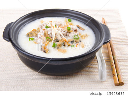 Traditional chinese pork porridge rice gruel  15423635