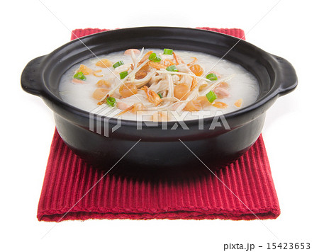 Traditional chinese scallop porridge rice gruel  15423653