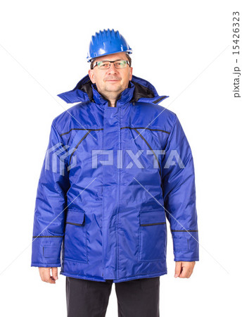Worker in blue workwear. 15426323