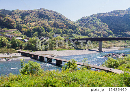 四万十川 中半家沈下橋 四万十川 中半家沈下橋 15426449