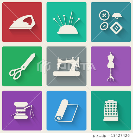 sewing icons set 15427426
