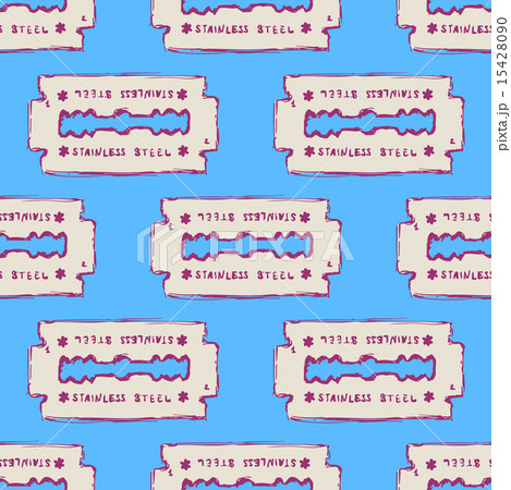 Sketch razor blade in vintage style 15428090
