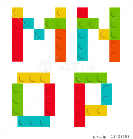 Alphabet set made of toy construction brick blocks isolated iso Alphabet set made of toy construction brick blocks isolated iso 15428193