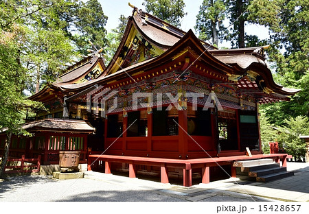 一之宮貫前神社　拝殿　斜め左 15428657