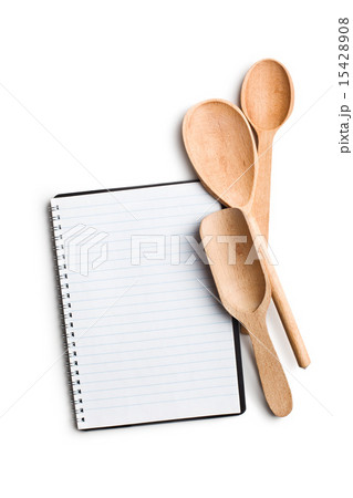 blank recipe book with kitchen utensils blank recipe book with kitchen utensils 15428908