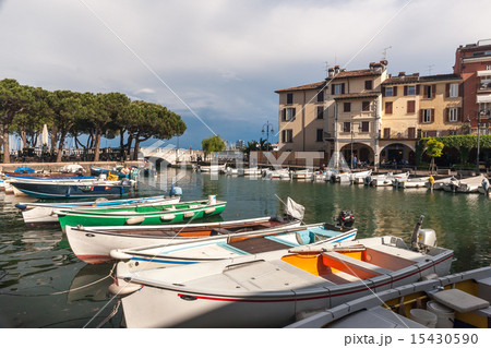 boats in the harbor, Lake Garda 15430590