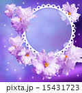 Photo frame with violets 15431723