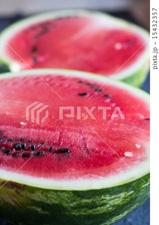 half of juicy watermelon, closeup half of juicy watermelon, closeup 15432357