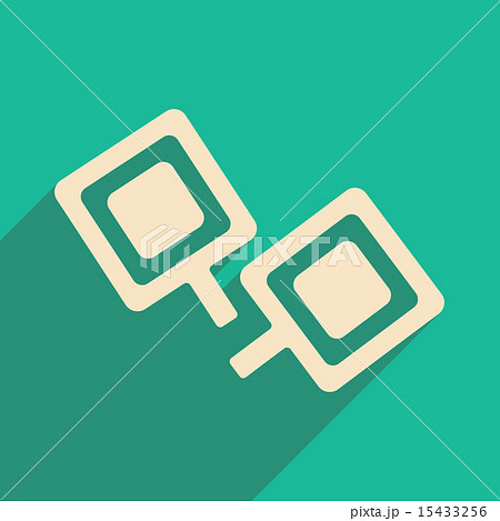 Flat with shadow icon and mobile applacation cufflinks 15433256