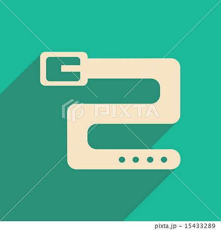 Flat with shadow icon and mobile applacation belt 15433289