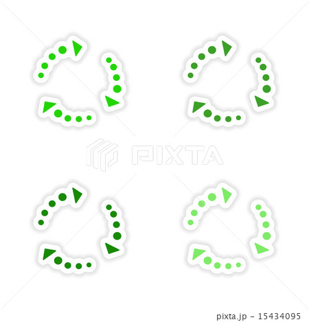 assembly realistic sticker design on paper arrows assembly realistic sticker design on paper arrows 15434095