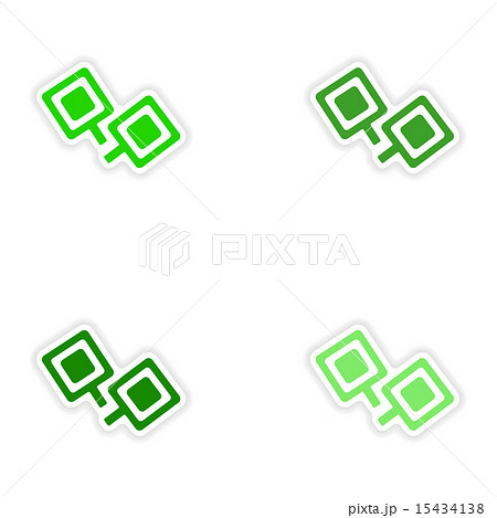 assembly realistic sticker design on paper cufflinks assembly realistic sticker design on paper cufflinks 15434138