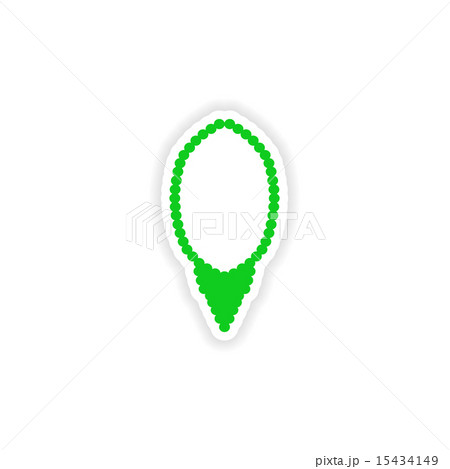 icon sticker realistic design on paper necklace 15434149