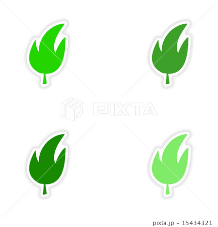 assembly realistic sticker design on paper leaf assembly realistic sticker design on paper leaf 15434321