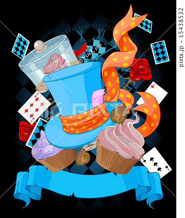 Wonderland cupcake background 15438532