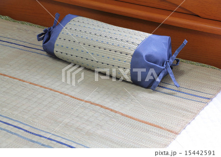 寝ござとイ草の枕 15442591