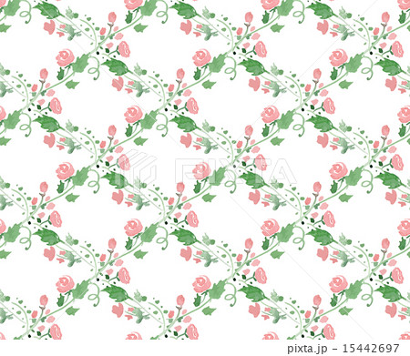 Vector illustration - Seamless pattern with watercolor flowers Vector illustration - Seamless pattern with watercolor flowers 15442697