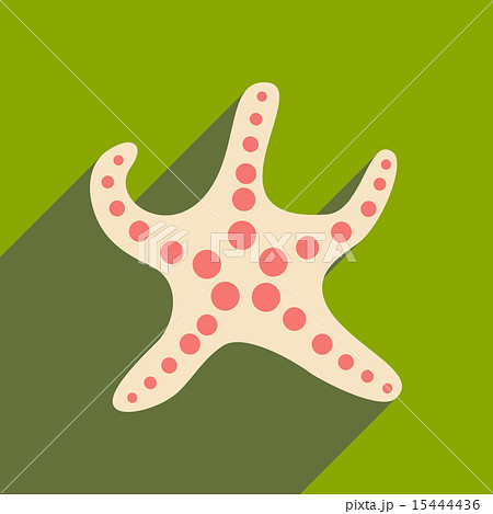 Flat with shadow icon and mobile applacation starfish Flat with shadow icon and mobile applacation starfish 15444436
