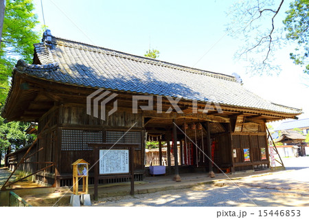 春の梁川八幡宮 拝殿 春の梁川八幡宮 拝殿 15446853