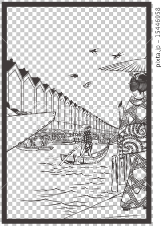 Utagawa Hiroshige Place Edo One hundred scenery Armor's handed over Koami-cho image Illustration 15446958