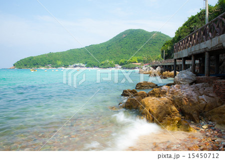 Waves crashing on a beach. Waves crashing on a beach. 15450712