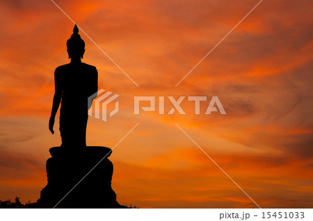 Buddha at sunset. Buddha at sunset. 15451033