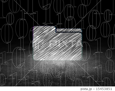 Business concept: Folder in grunge dark room 15453851