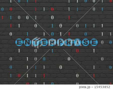 Finance concept: Enterprise on wall background 15453852