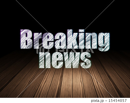 News concept: Breaking News in grunge dark room 15454057