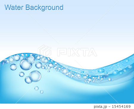 horizontal water background with bubbles of air 15454169