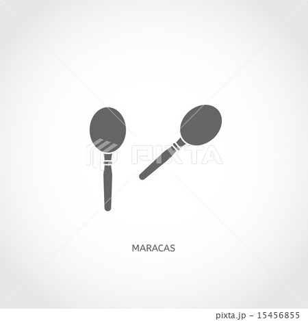 Musical instrument maracas flat icon 15456855