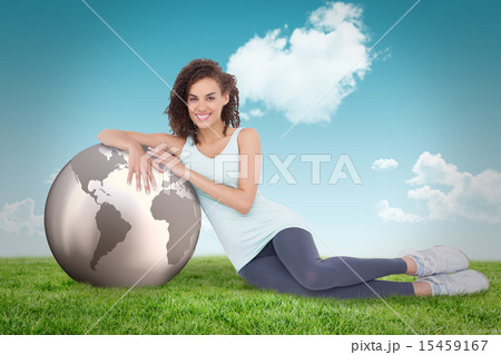 Composite image of fit brunette 15459167