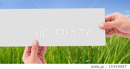 Composite image of hand showing card 15459987