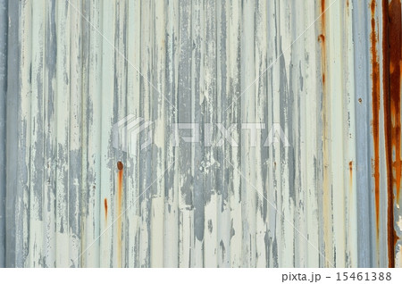 サビ 塗装かすれ 金属フェンスの背景テクスチャ の写真素材