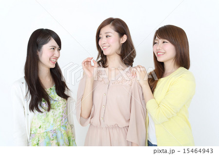 仲良し三人組の写真素材