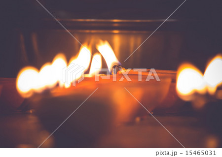 multiple oil lamps lit on diwali festival 15465031