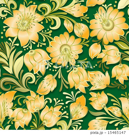 abstract vintage seamless spring floral ornament 15465147