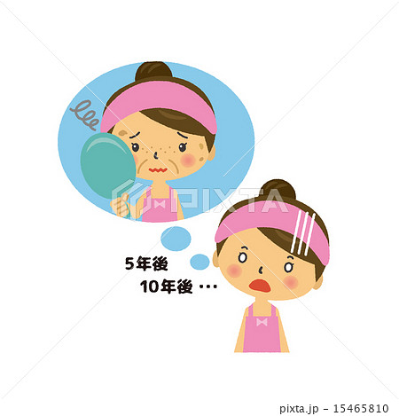 スキンケアに悩む女性 15465810