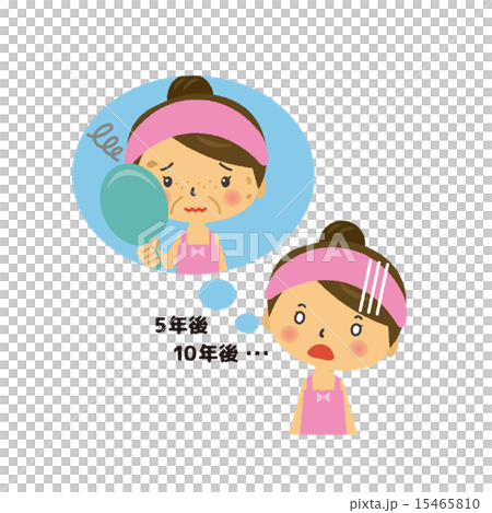 スキンケアに悩む女性 15465810