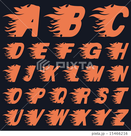 ABC Fire Letters, Vector Illustration ABC Fire Letters, Vector Illustration 15466216