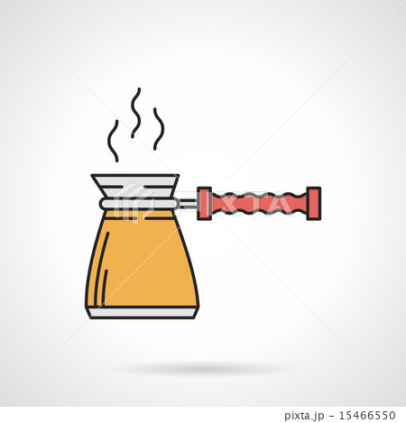 Yellow coffee pot flat vector icon Yellow coffee pot flat vector icon 15466550