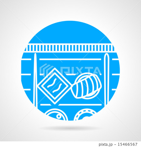 Sushi menu round vector icon 15466567