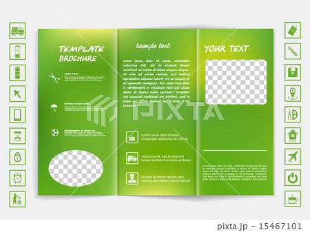 Tri-Fold Brochure mock up vector design. Tri-Fold Brochure mock up vector design. 15467101